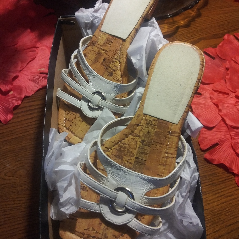 Sandals slip on summer. Rubber sole